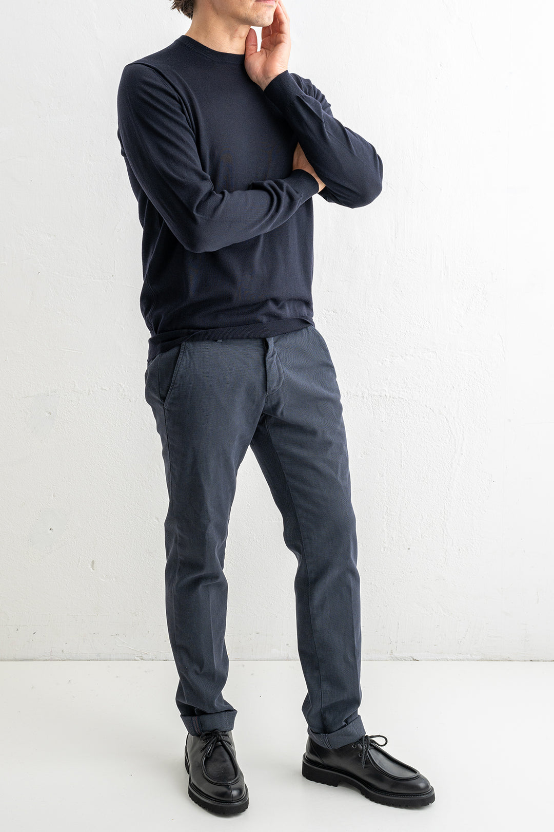 Superfine Merino Crewneck Navy