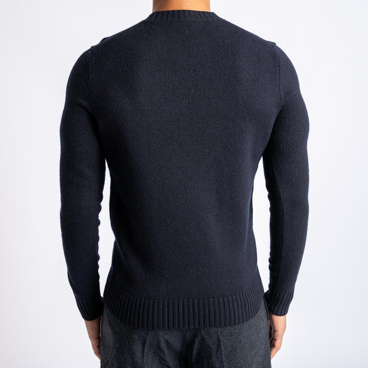 Geelong Lambwool Crewneck Navy