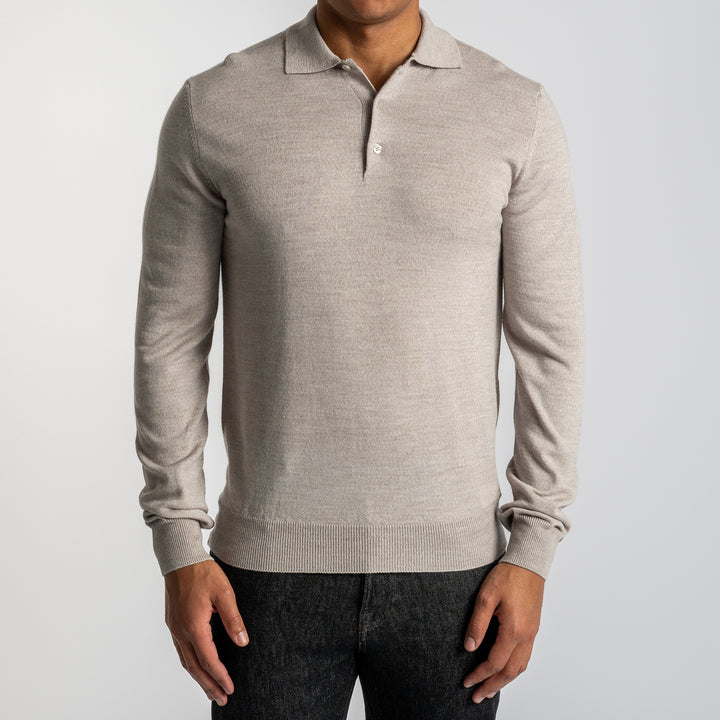 Merino Wool Polo Neck SAND