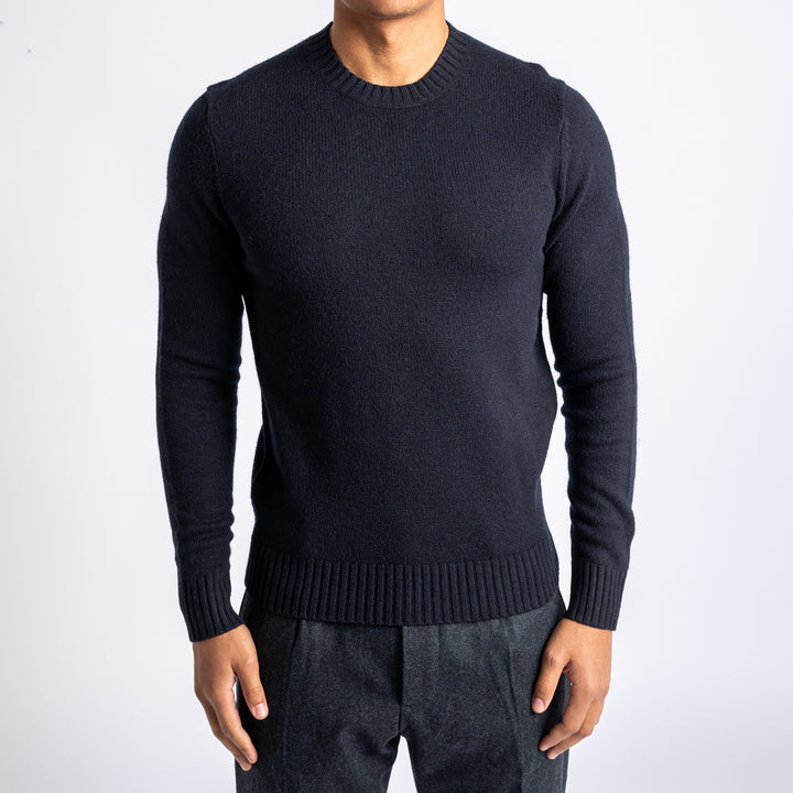 Geelong Lambwool Crewneck Navy