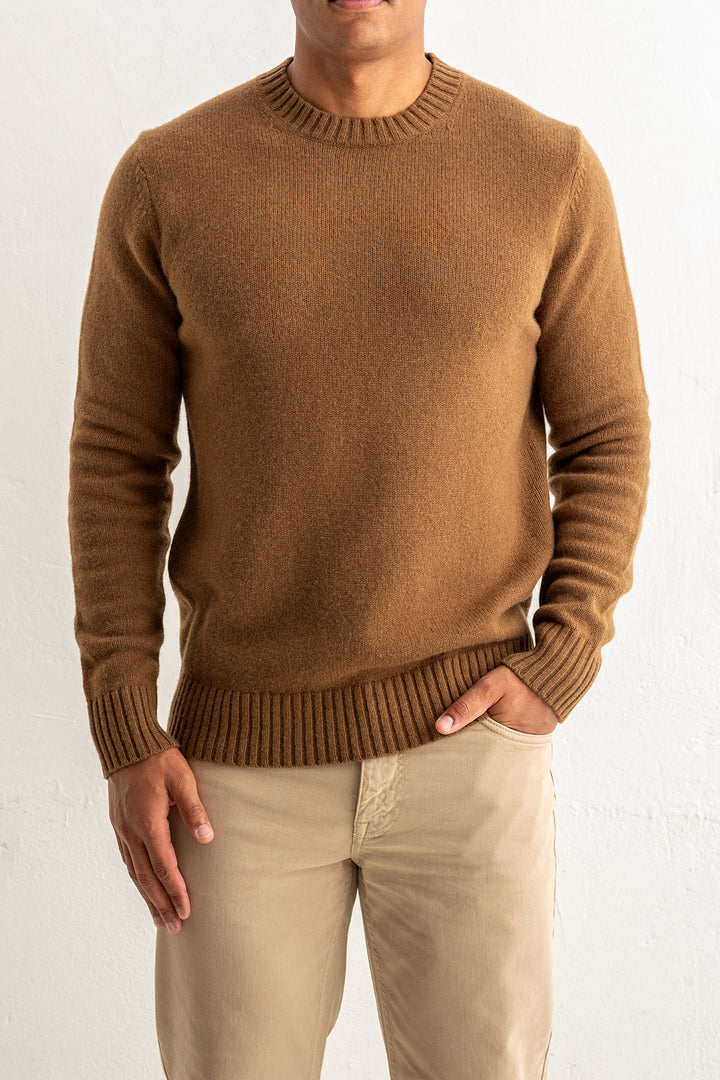 Geelong Lambwool Crewneck Brown