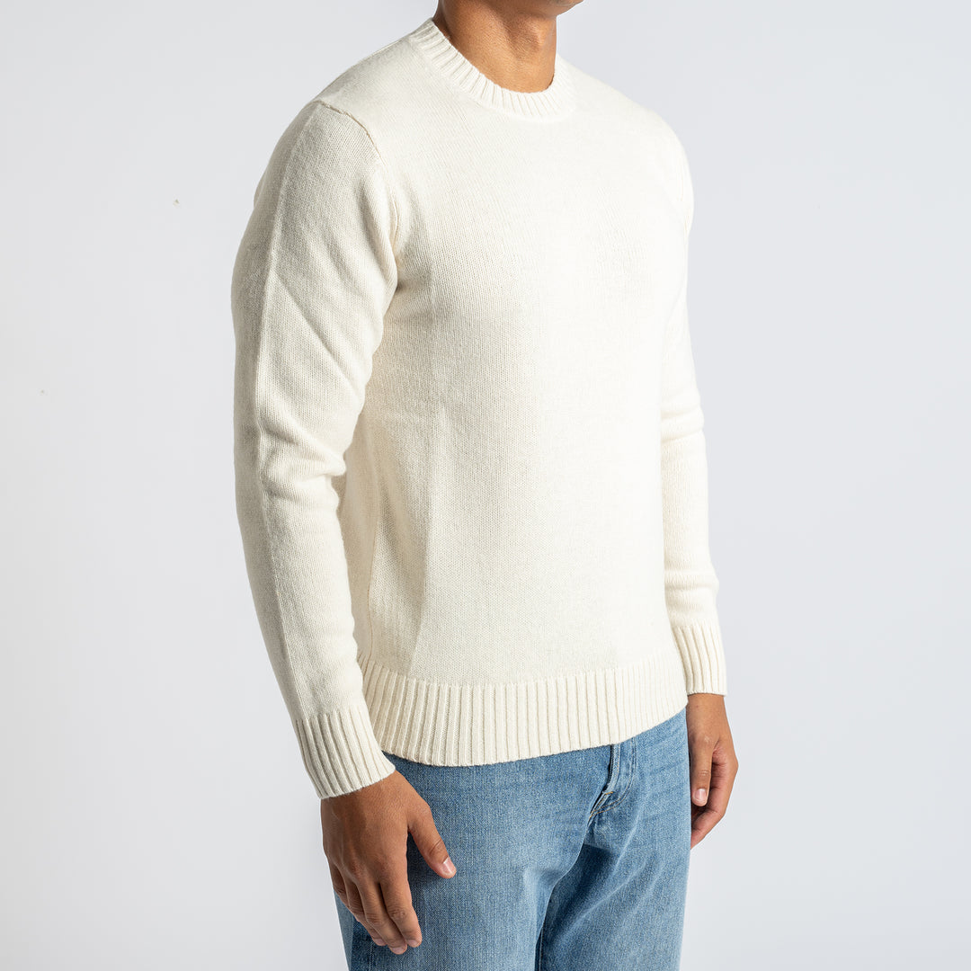 Geelong Lambwool Crewneck NATURALE