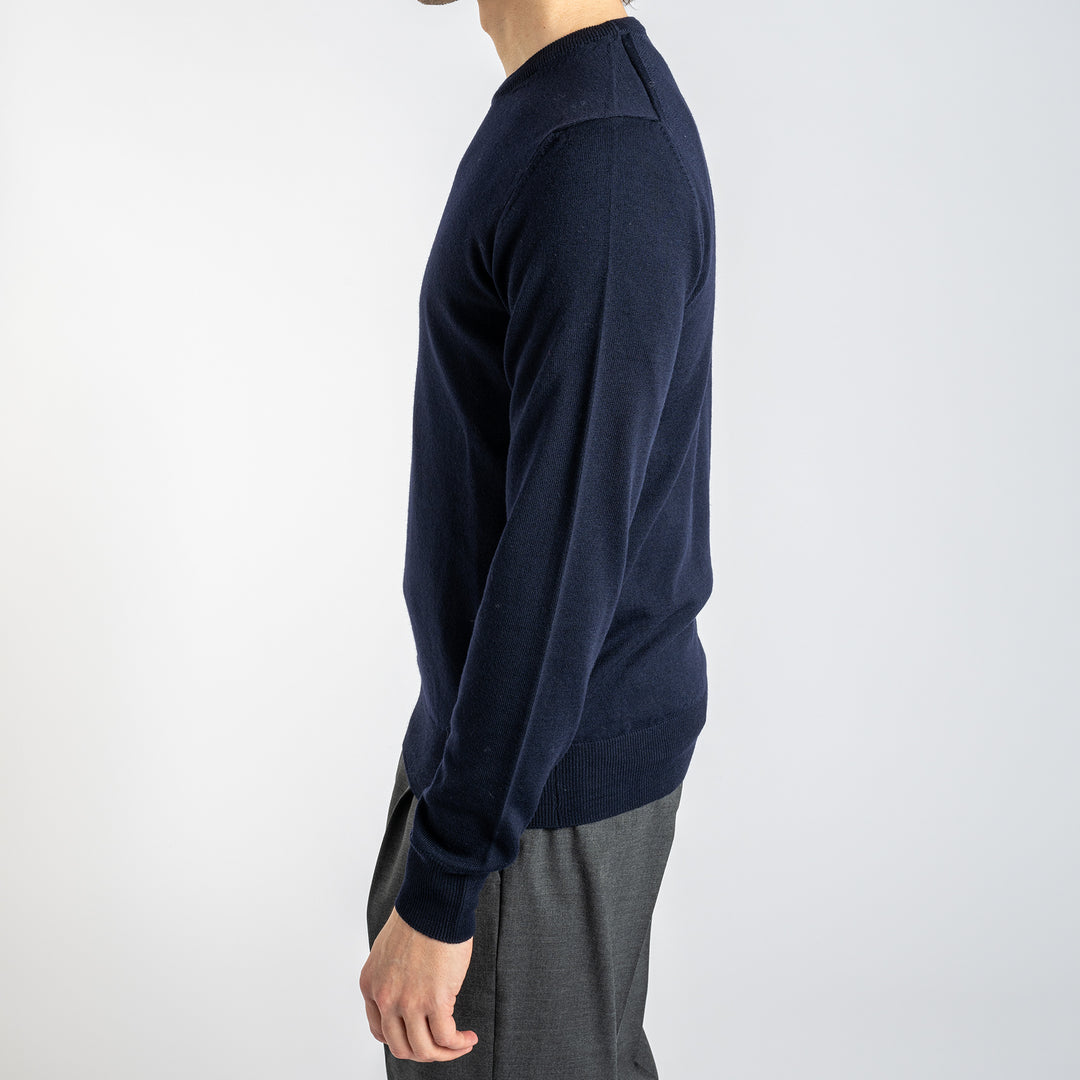 Extra Fine Merino Crewneck Navy