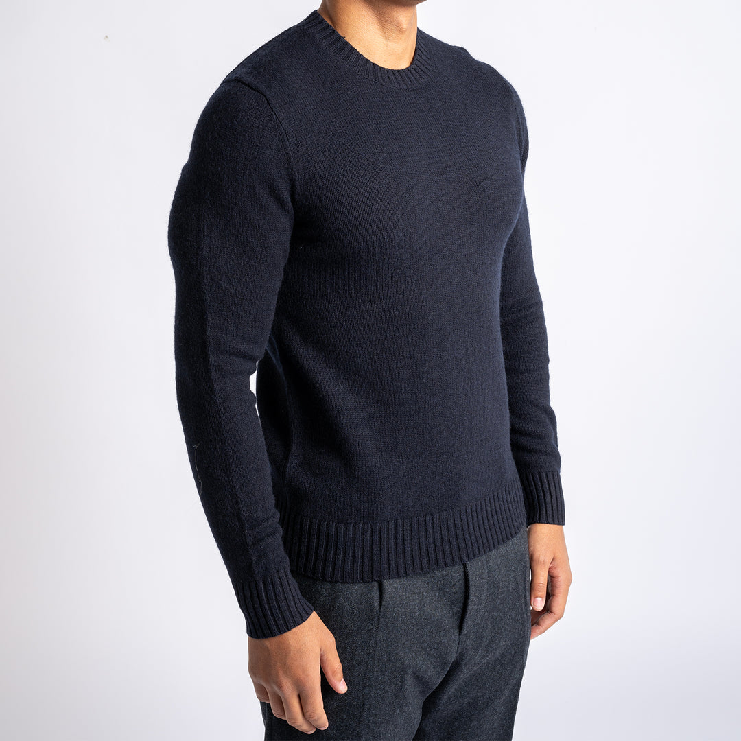 Geelong Lambwool Crewneck Navy