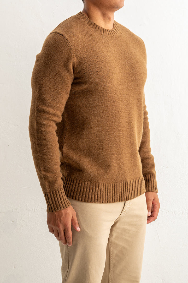 Geelong Lambwool Crewneck Brown