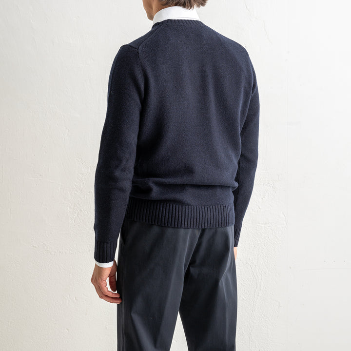 Geelong Lambwool Crewneck Navy