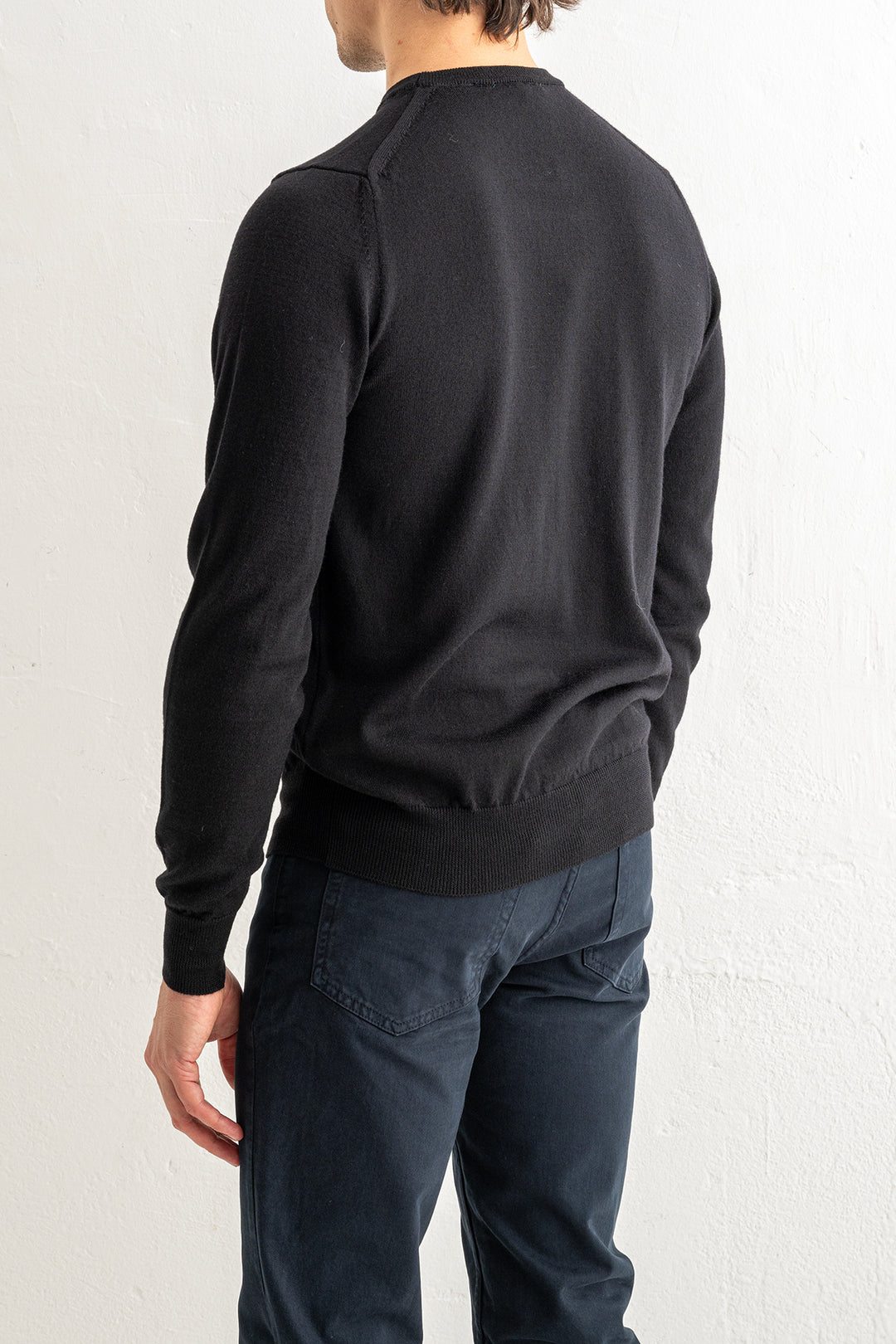 Superfine Merino Crewneck Black