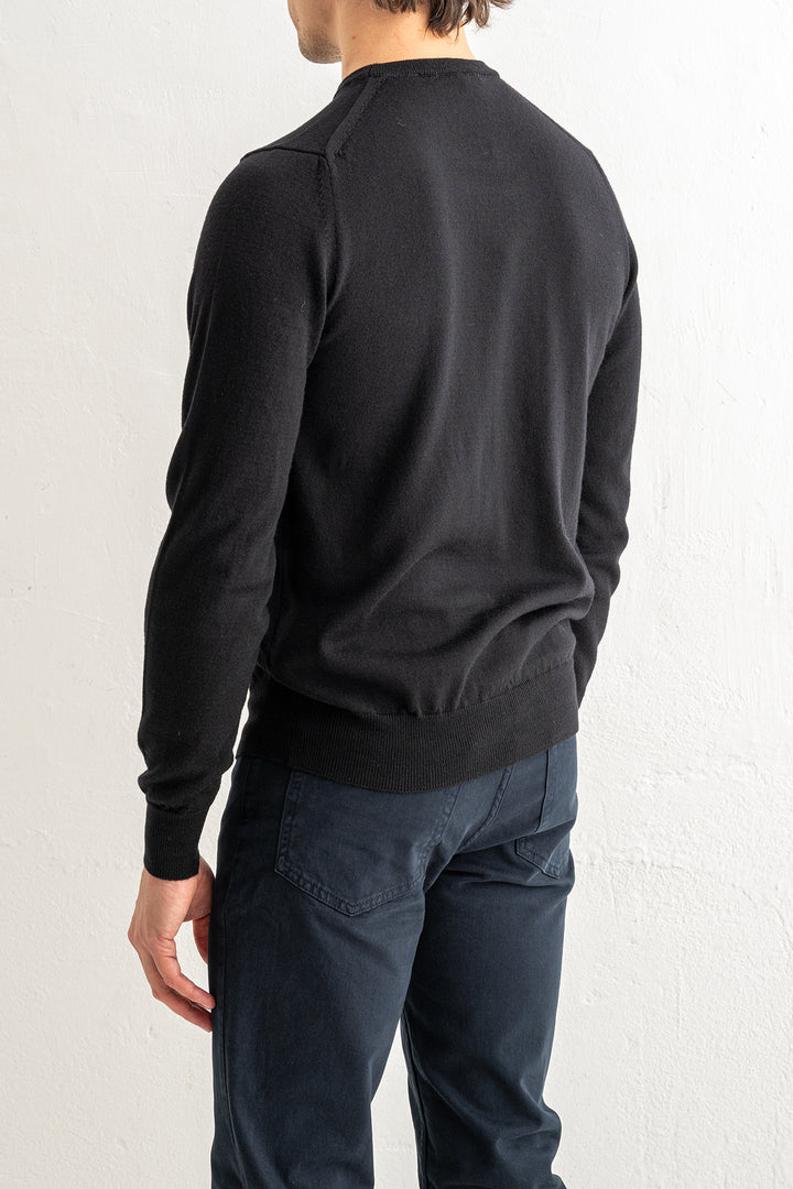 Superfine Merino Crewneck Black