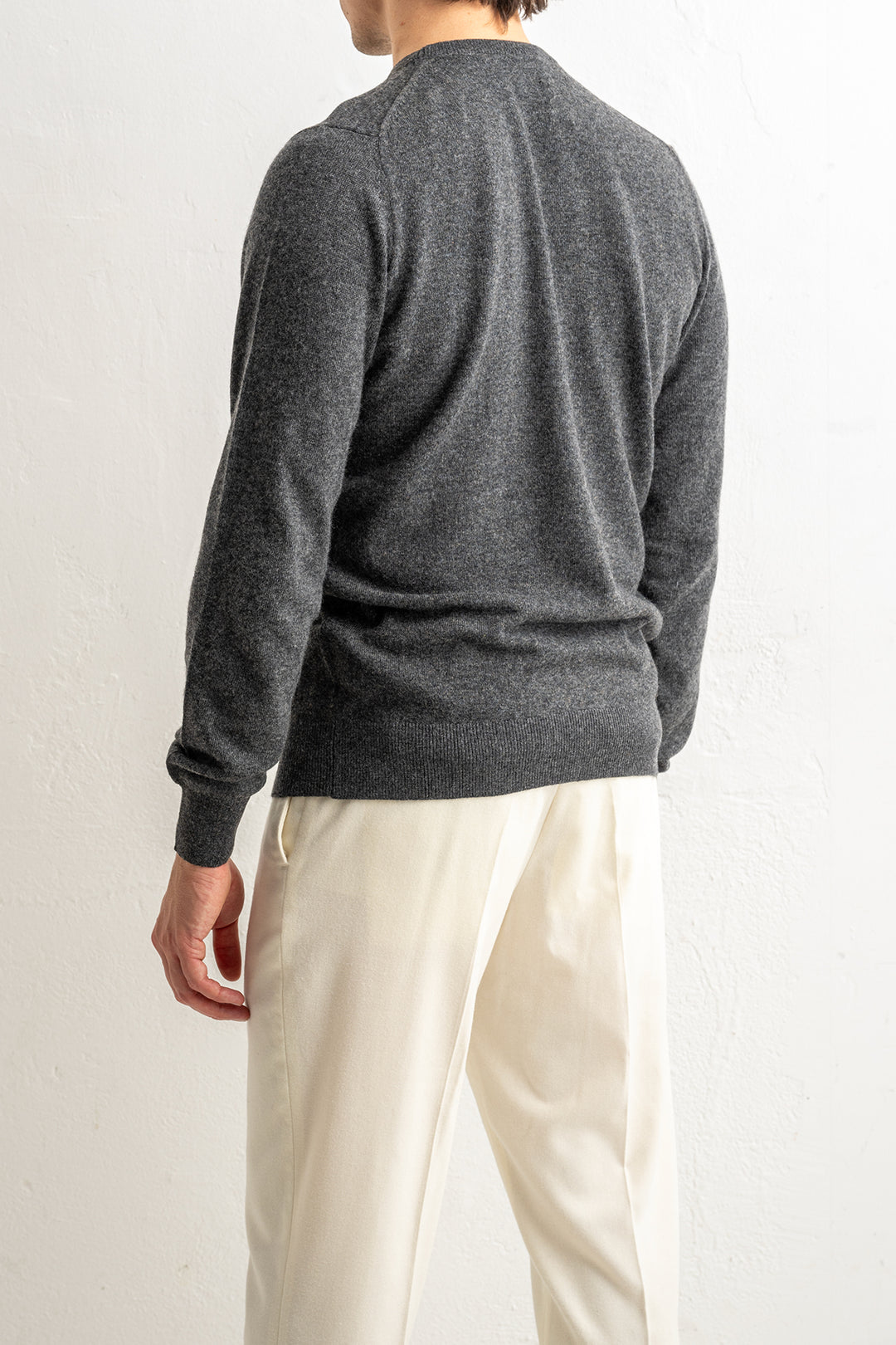 Wool Cashmere Blend Sweater Antracite