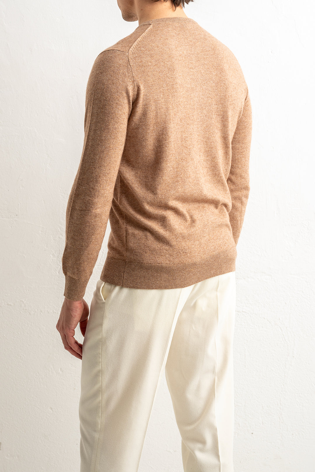 Wool Cashmere Blend Sweater Beige