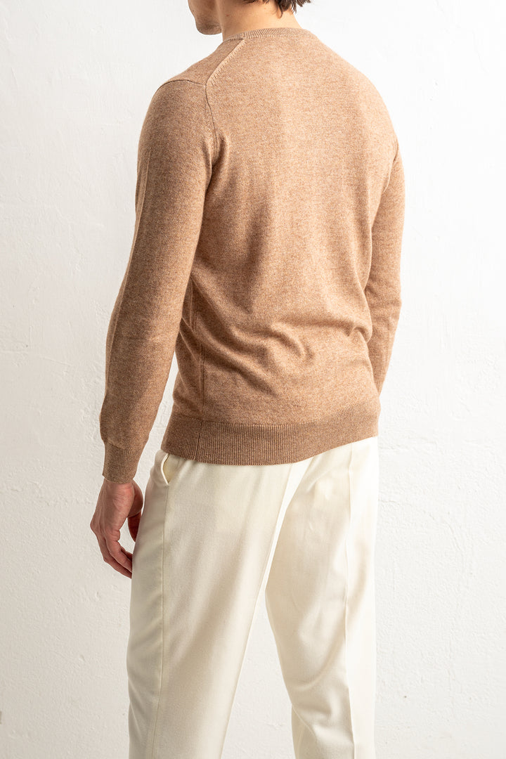 Wool Cashmere Blend Sweater Beige
