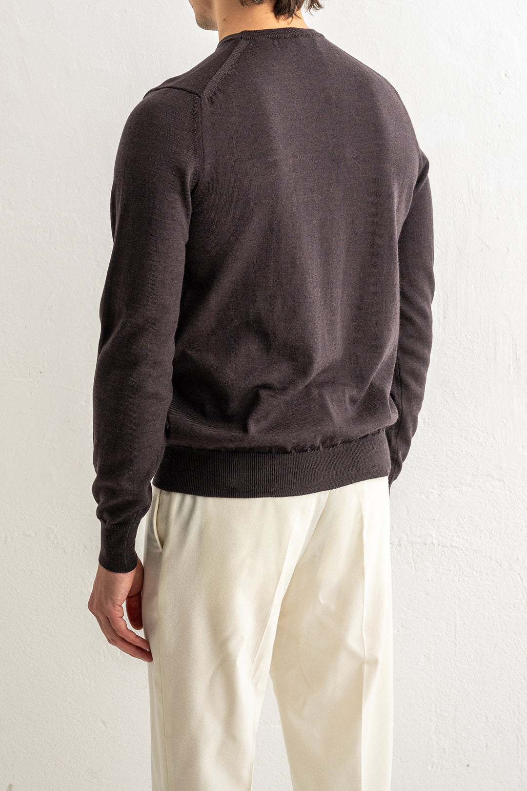Superfine Merino Crewneck Brown
