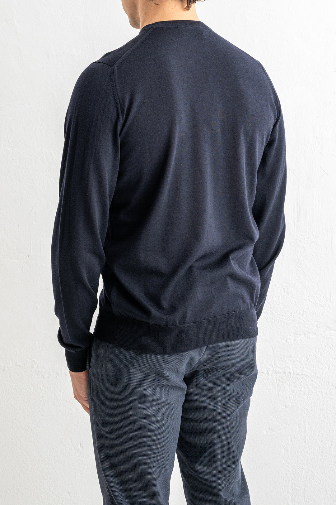 Superfine Merino Crewneck Navy