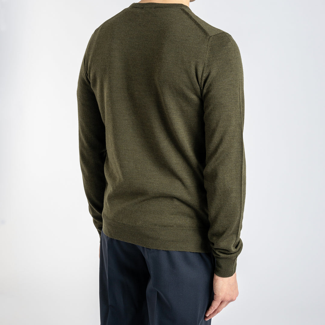 Extra Fine Merino Crewneck Green