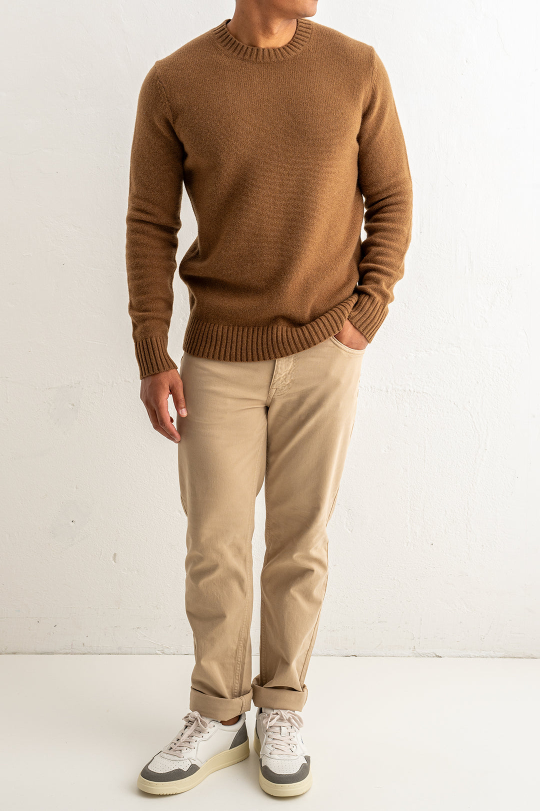 Geelong Lambwool Crewneck Brown
