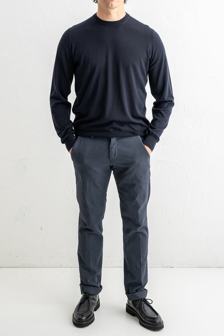 Superfine Merino Crewneck Navy