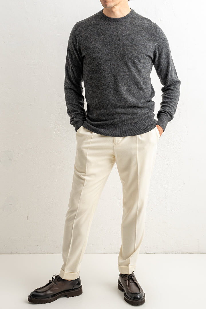 Wool Cashmere Blend Sweater Antracite