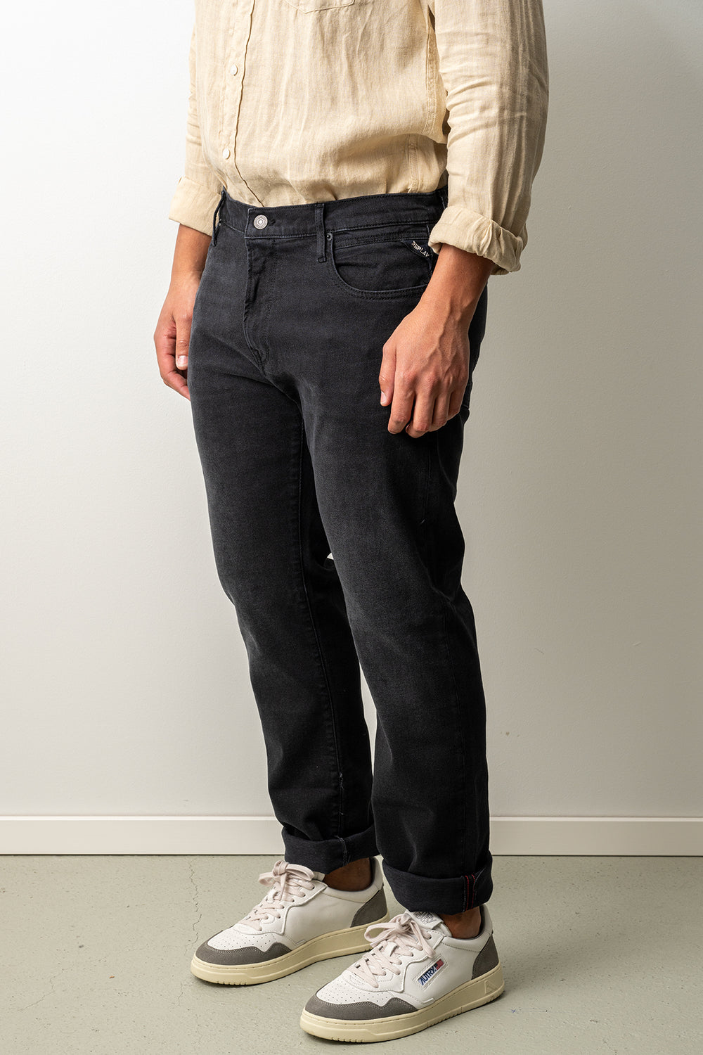 Aideen Black Wash Jeans Black Delavé