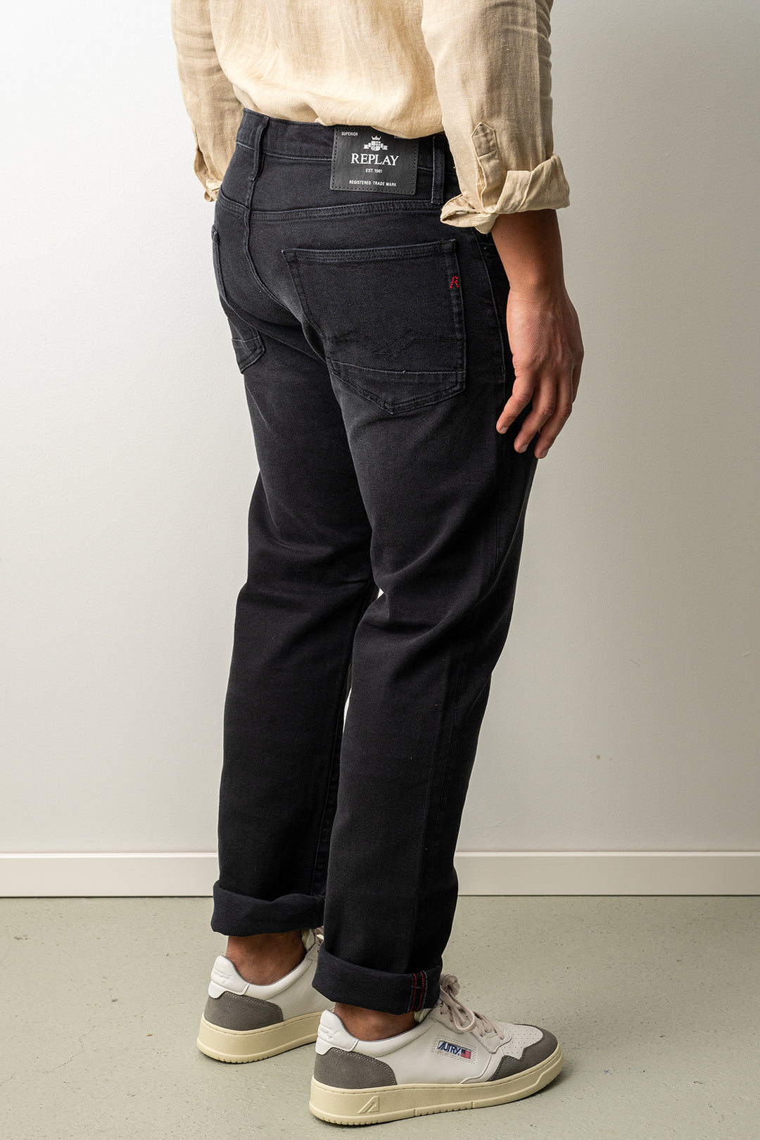 Aideen Black Wash Jeans Black Delavé