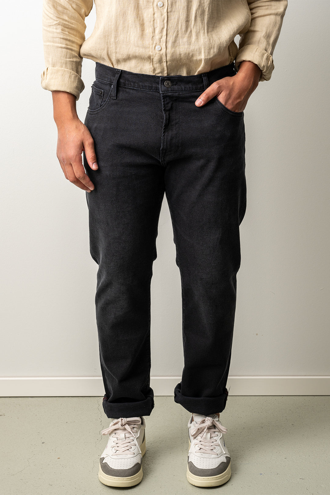 Aideen Black Wash Jeans Black Delavé