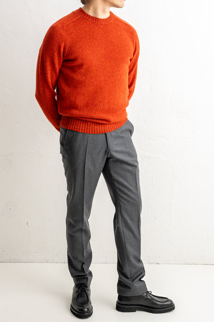 Samphrey Brushed Shetland Crewneck Saffron