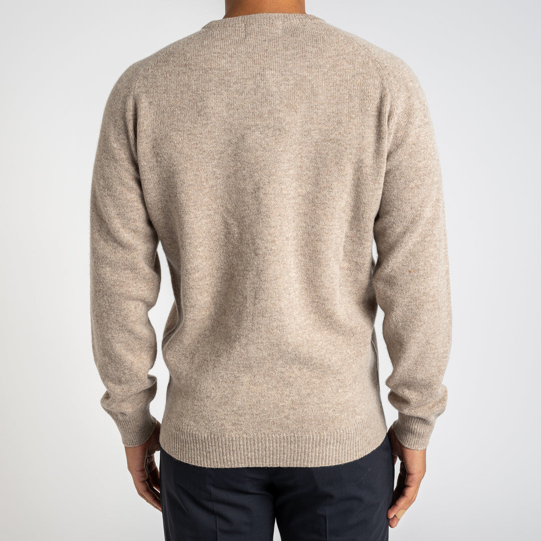 LAMBWOOL CREW NECK. COBBLE