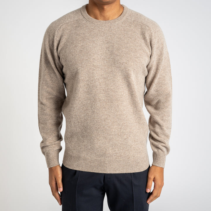 LAMBWOOL CREW NECK. COBBLE