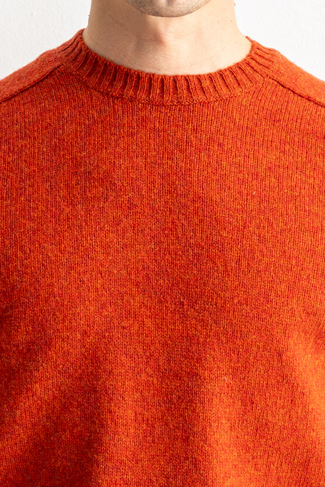 Samphrey Brushed Shetland Crewneck Saffron