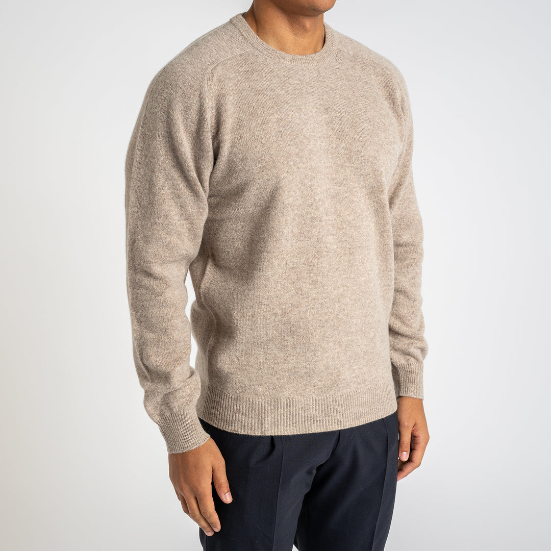 LAMBWOOL CREW NECK. COBBLE