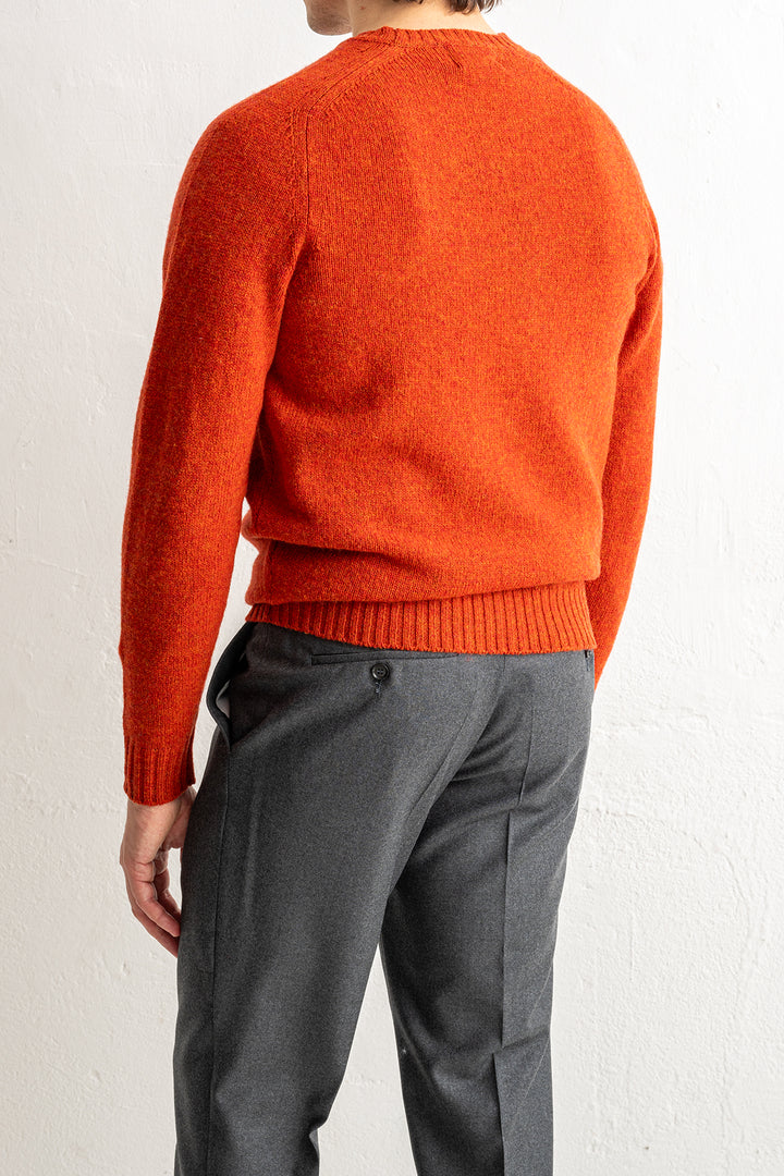 Samphrey Brushed Shetland Crewneck Saffron