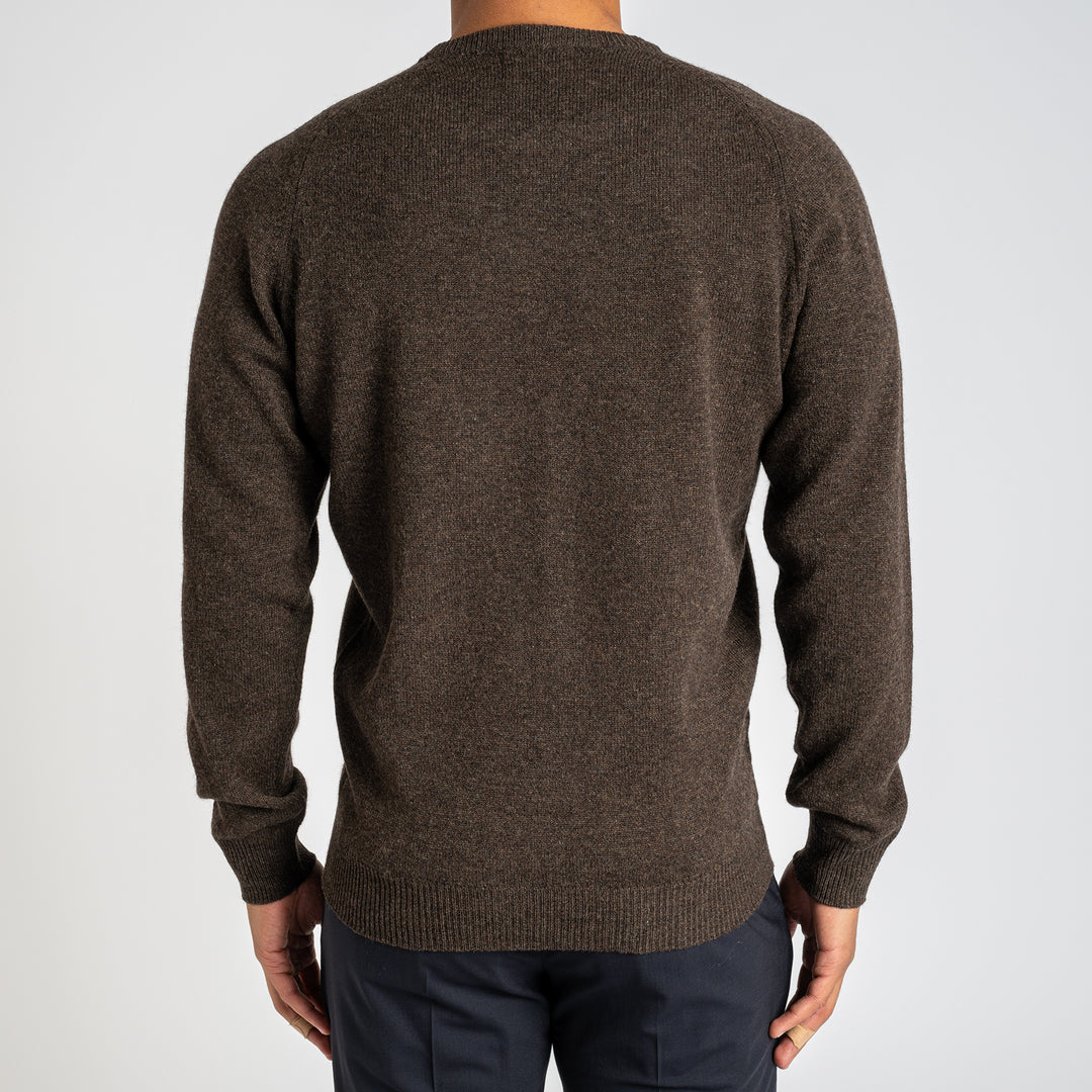 LAMBWOOL CREW NECK. COCOA