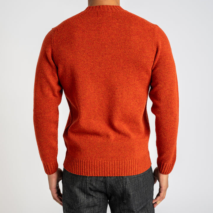 Kinnadie Shetland Long Sleeve Crew Neck Saffron