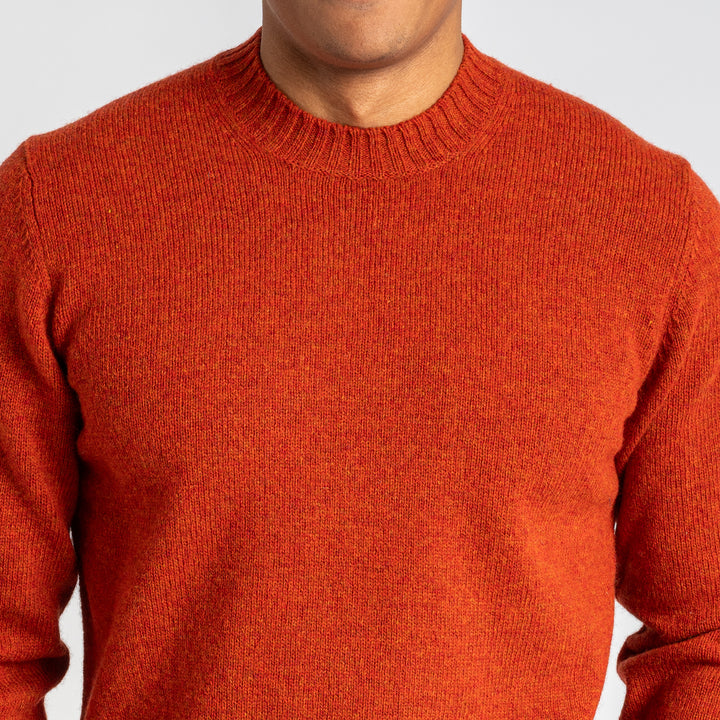 Kinnadie Shetland Long Sleeve Crew Neck Saffron