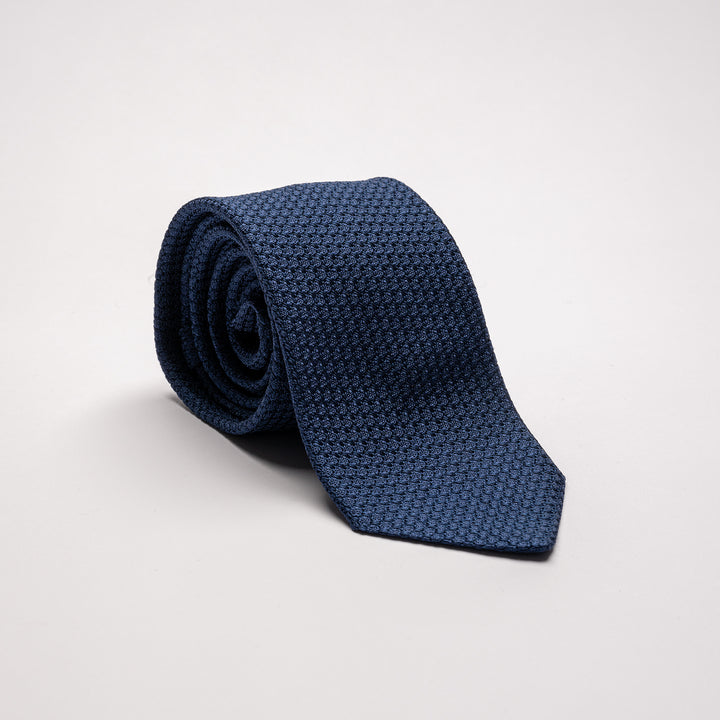GRENADINE SILK TIE 409 NAVY