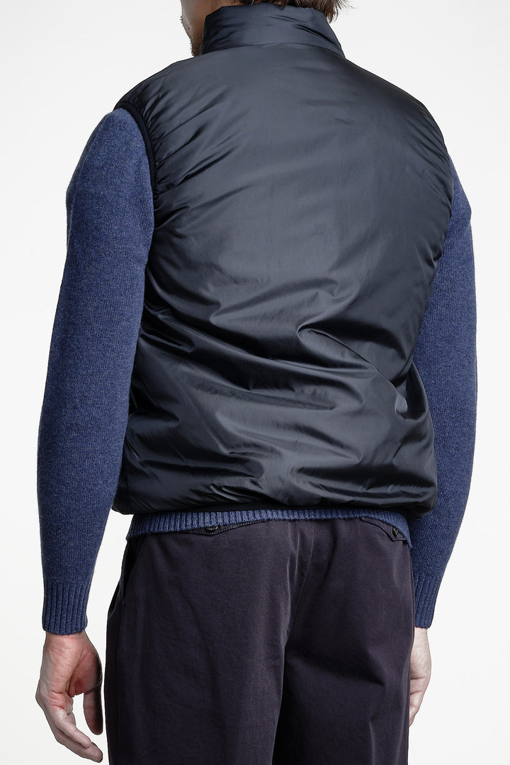 Jil Padded Vest Navy – Aspesi, bakifrån