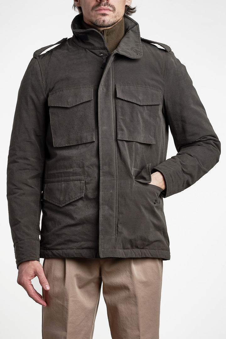 Minifield Cotton Jacket Grey – Aspesi, framifrån