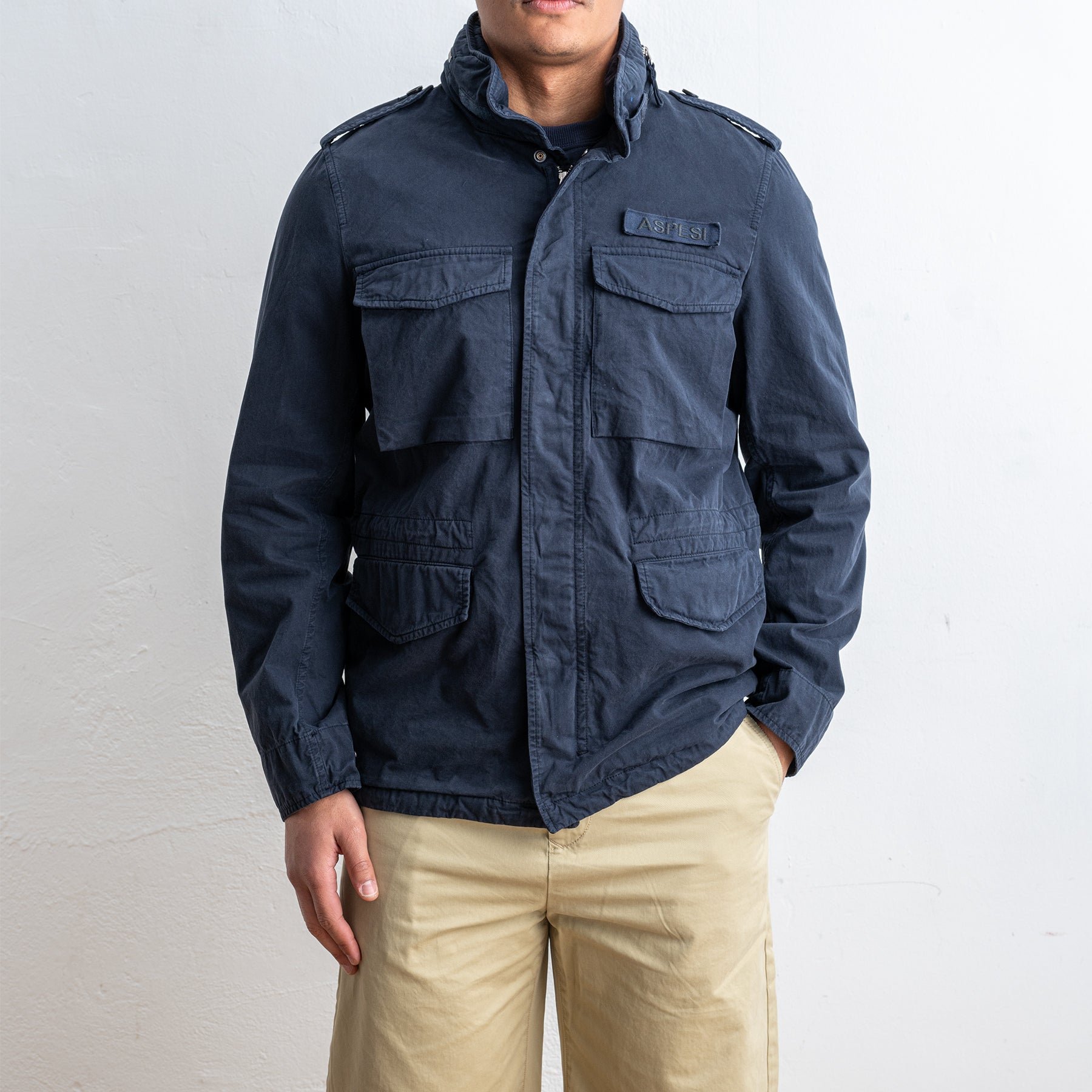 Aspesi Cotton Aspesi M65 Field Jacket Cot Cotton-blend Canvas Mini