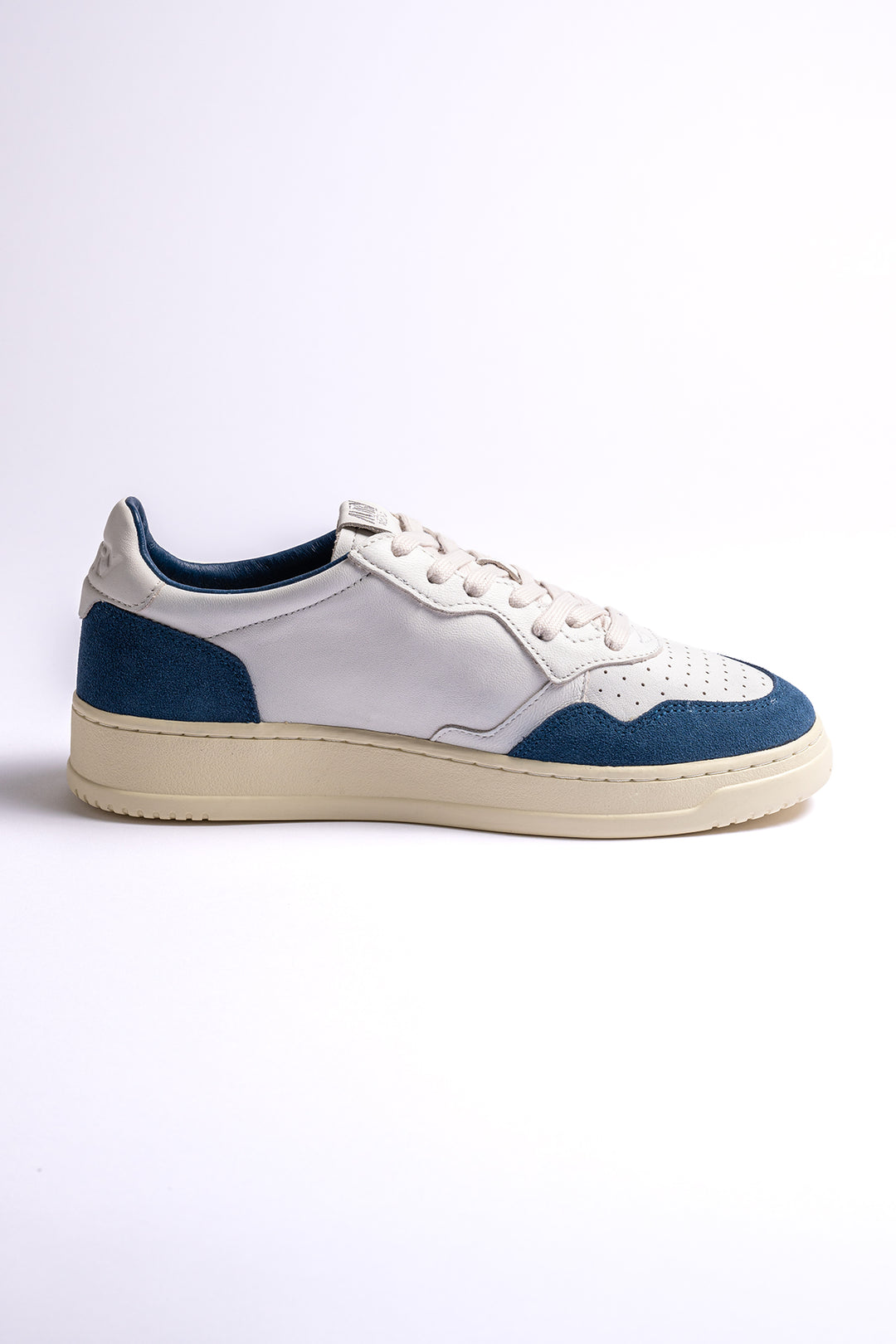 Medalist Goat Suede Sneaker White/Capri