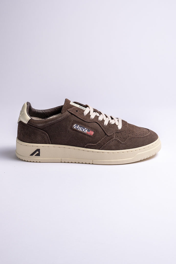 Medalist Finish Suede Sneaker Moka/White