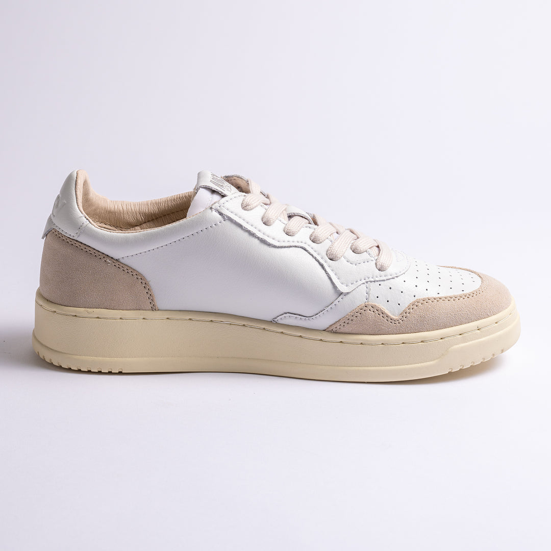 Medalist Leather Suede Sneaker White