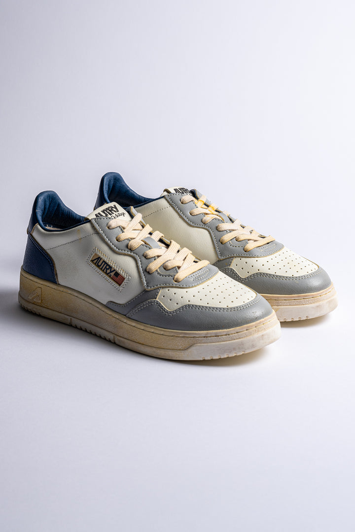 Super Vintage Low Man Leather/Leather Blue/Limestone