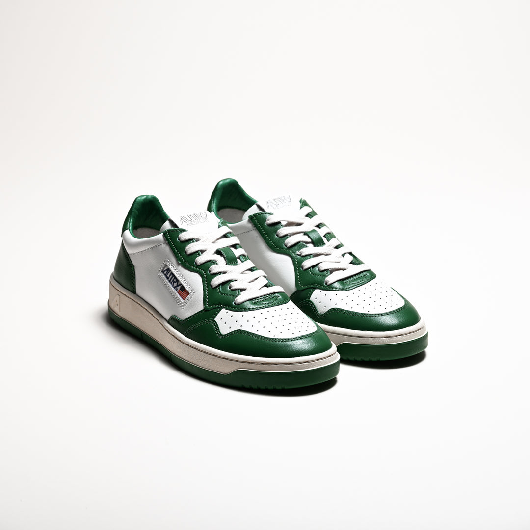 MEDALIST LOW TWO-TONE SNEAKER WHITE/GREEN