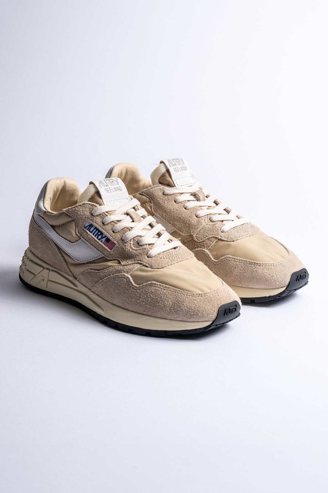 Reelwind Nylon/Suede Sneaker Beige
