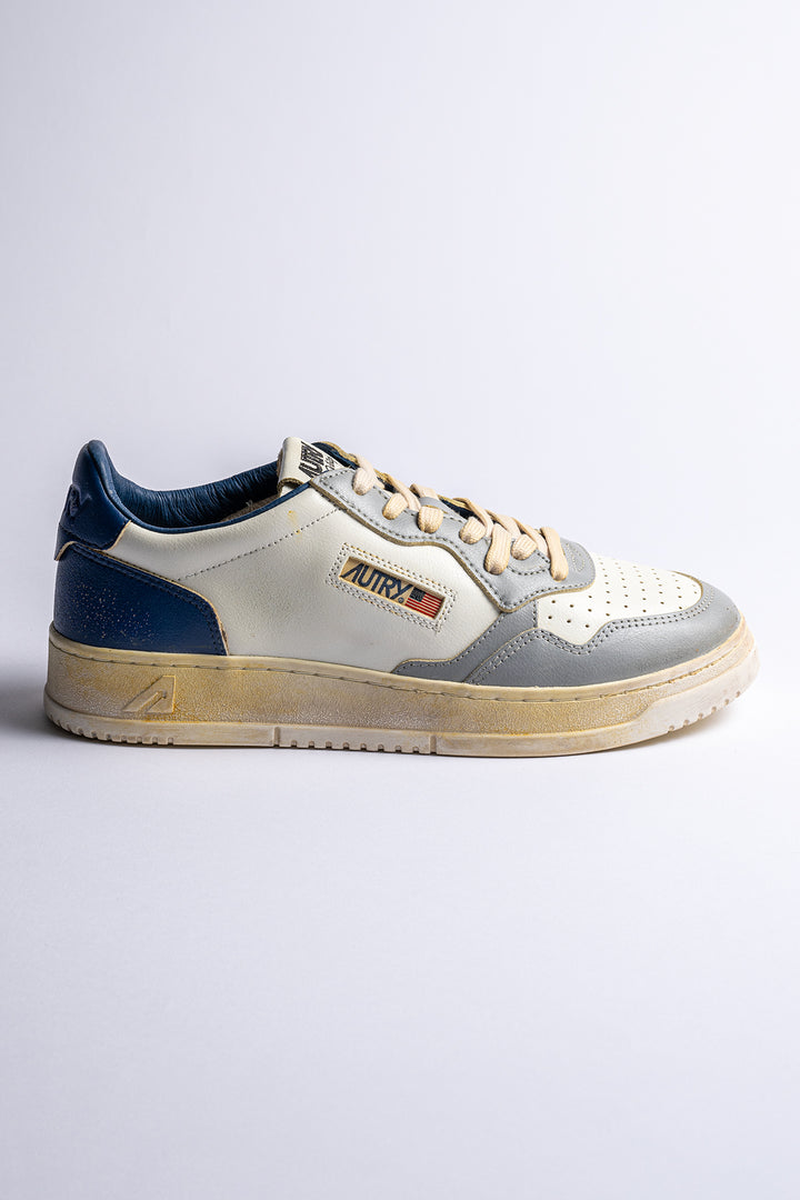 Super Vintage Low Man Leather/Leather Blue/Limestone