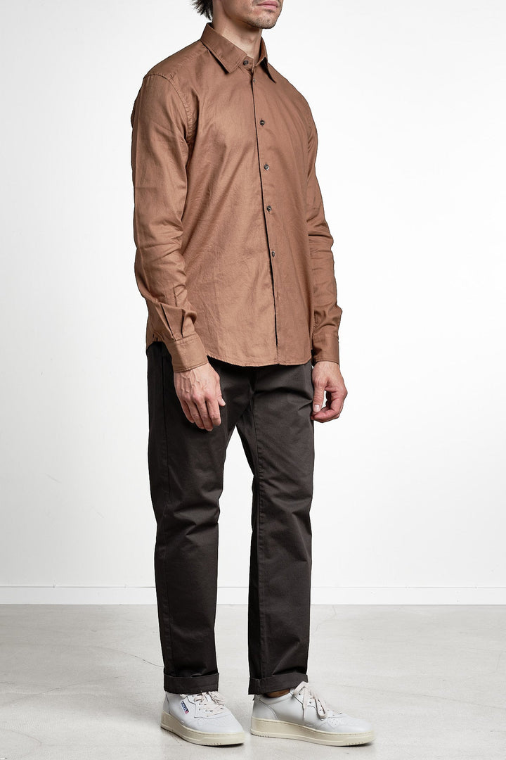 Camicia Maridola Copper – Barena, closeup på materialet