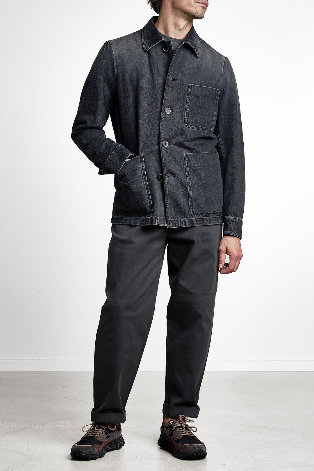 Overshirt Orno Stone – Barena, detaljbild