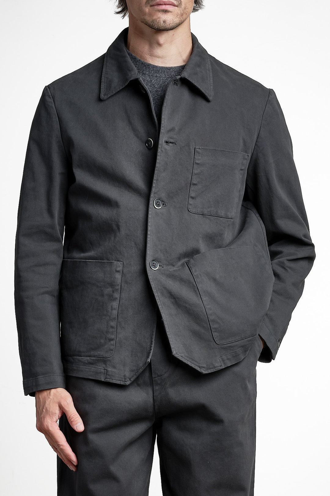 Overshirt Visal Lead – Barena, framifrån