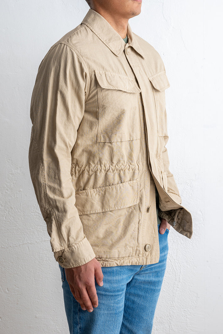 BASTOGNE COTTON LINEN FIELD JACKET Beige