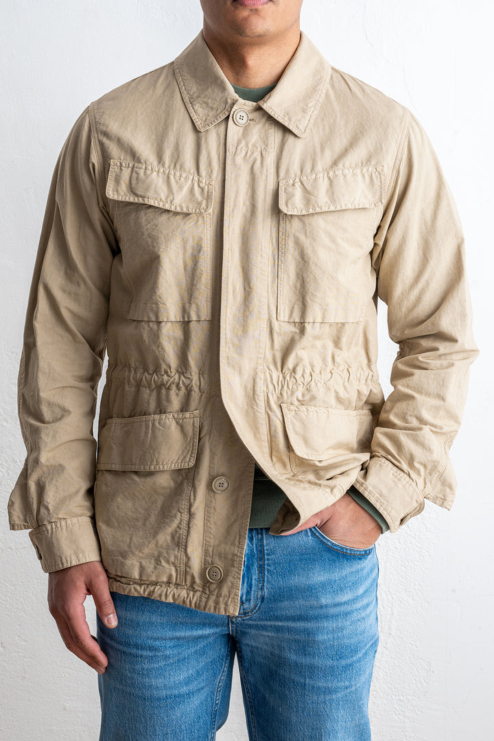 BASTOGNE COTTON LINEN FIELD JACKET Beige