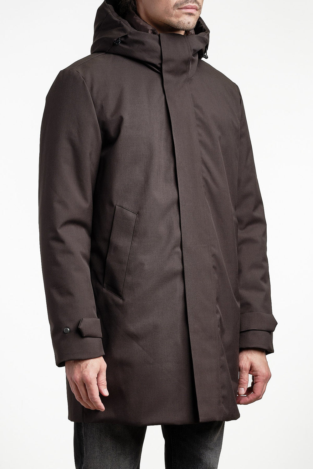 Hooded Parka Coffee – BOMBOOGIE, bakifrån